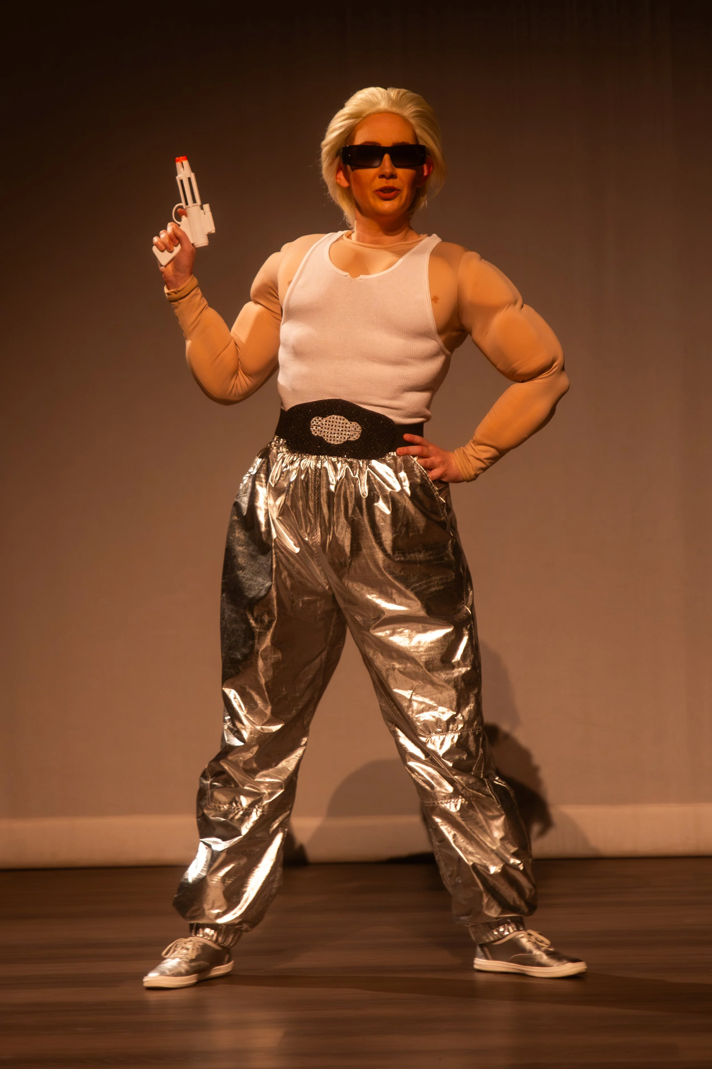 Scarlett O'Hairdye performing at Ass-tronauts & Robo-tits as David Ryder from the MST3K version of Space Mutiny.