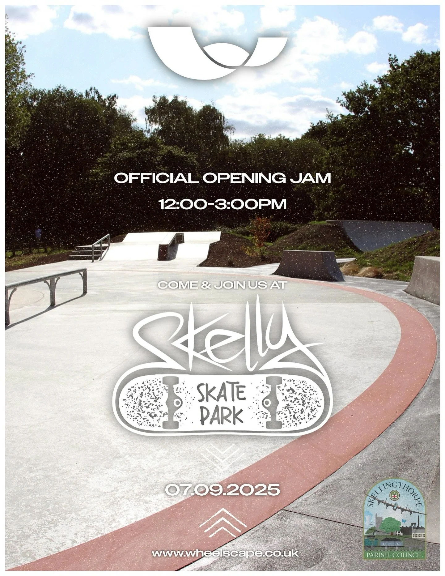 #SkellySkatepark Official Opening Jam | Monson Park, Skellingthorpe, Lincoln Road, Lincolnshire, LN6 5UT | 12:00-3:00pm | 07.09.2025 (Sunday 7the September) | Come join us to celebrate the new park, music, ice creams, jams, prizes and more 🎉 &bull;
