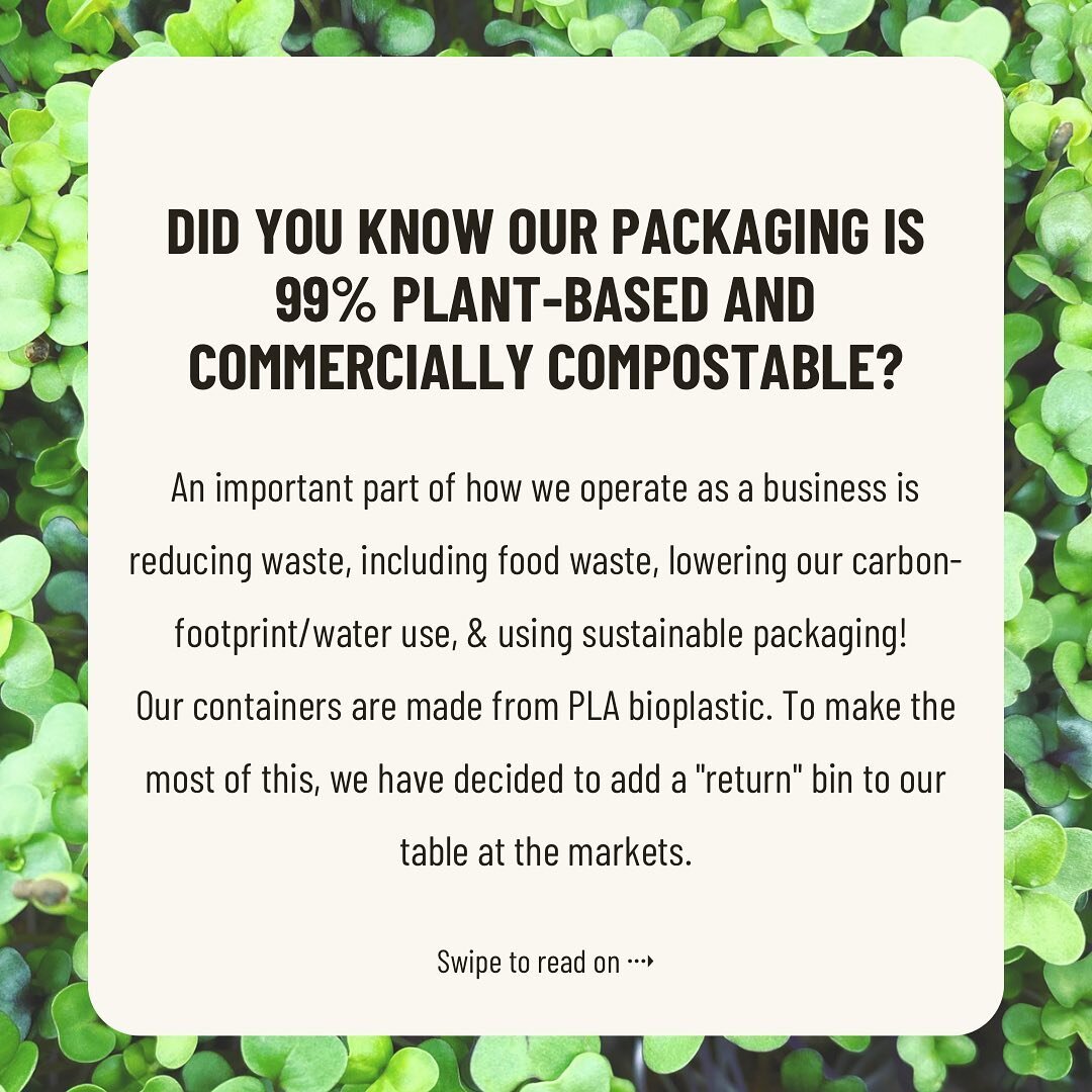 We often hear that people do not want to use plastic containers, and we fully agree!  We have been using renewable packaging for the last year, as being eco-friendly and reducing waste is a huge part of what we do.  Because our packaging is commercia