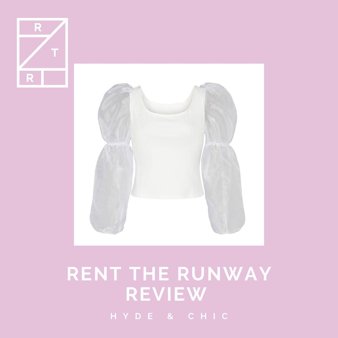 @renttherunway review of the Louna organza sleeve top ⭐️⭐️⭐️⭐️ A fun piece to rent to mix up your wardrobe and it also comes in black!
