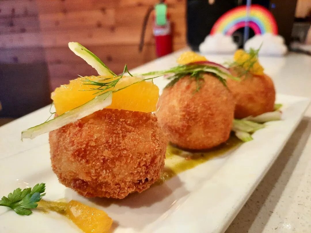 Come try our new Spring menu, like this beautiful Arancini stuffed with spring peas and baby mozzarella. We're less than a week awat from our comic book signing from writer Tim Seeley and artist Ryan Browne on the 20th, and as always we'll be running