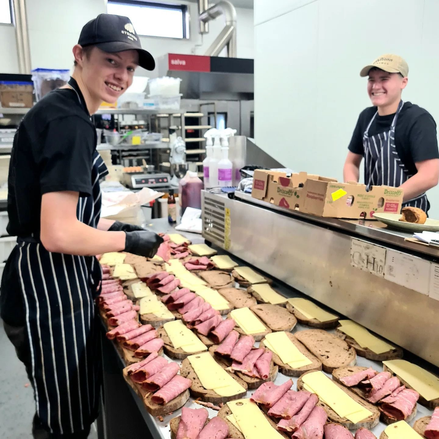 We're grateful to have a great cohort of local students to draw from to help us out during holidays and weekends... including Sam and Max, both of whom over time are becoming pros in the kitchen! Skills for life. Good luck back at school boys! We're 