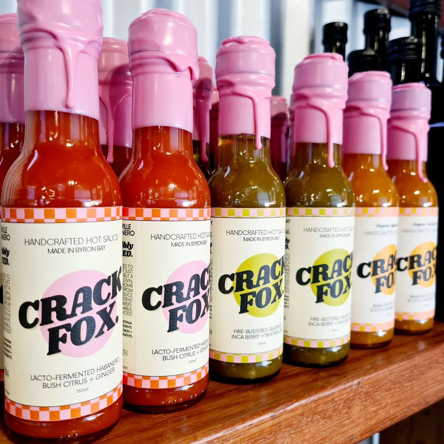 Spice up your life (or someone else's!) with this great range of hot sauces, made by our neighbours (a bit further up the road!) in Byron Bay. Crack Fox's tasty chillies are grown in their pesticide-free permaculture garden, and their pretty packagin