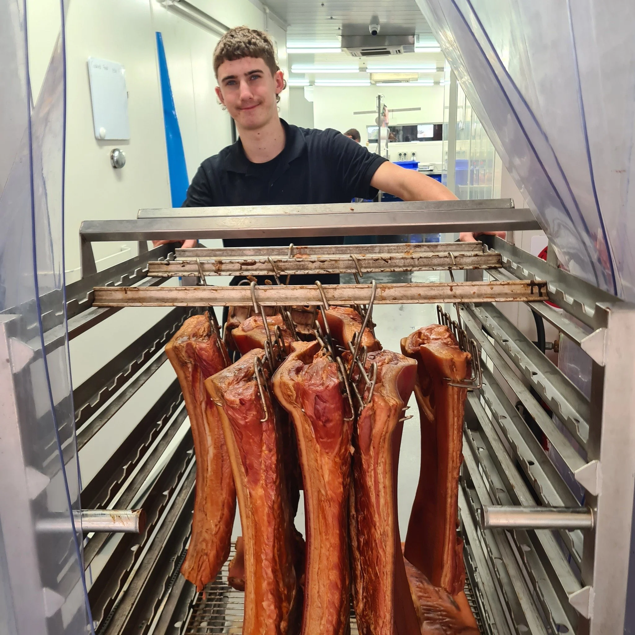 Congratulations to Robert who has finished his apprenticeship and is now a fully-fledged butcher (&amp; is currently enjoying a well-earned holiday so we thought we'd sneak this in)!
#butcher #theartisanfarmernabiac #barringtoncoast #midnorthcoastnsw
