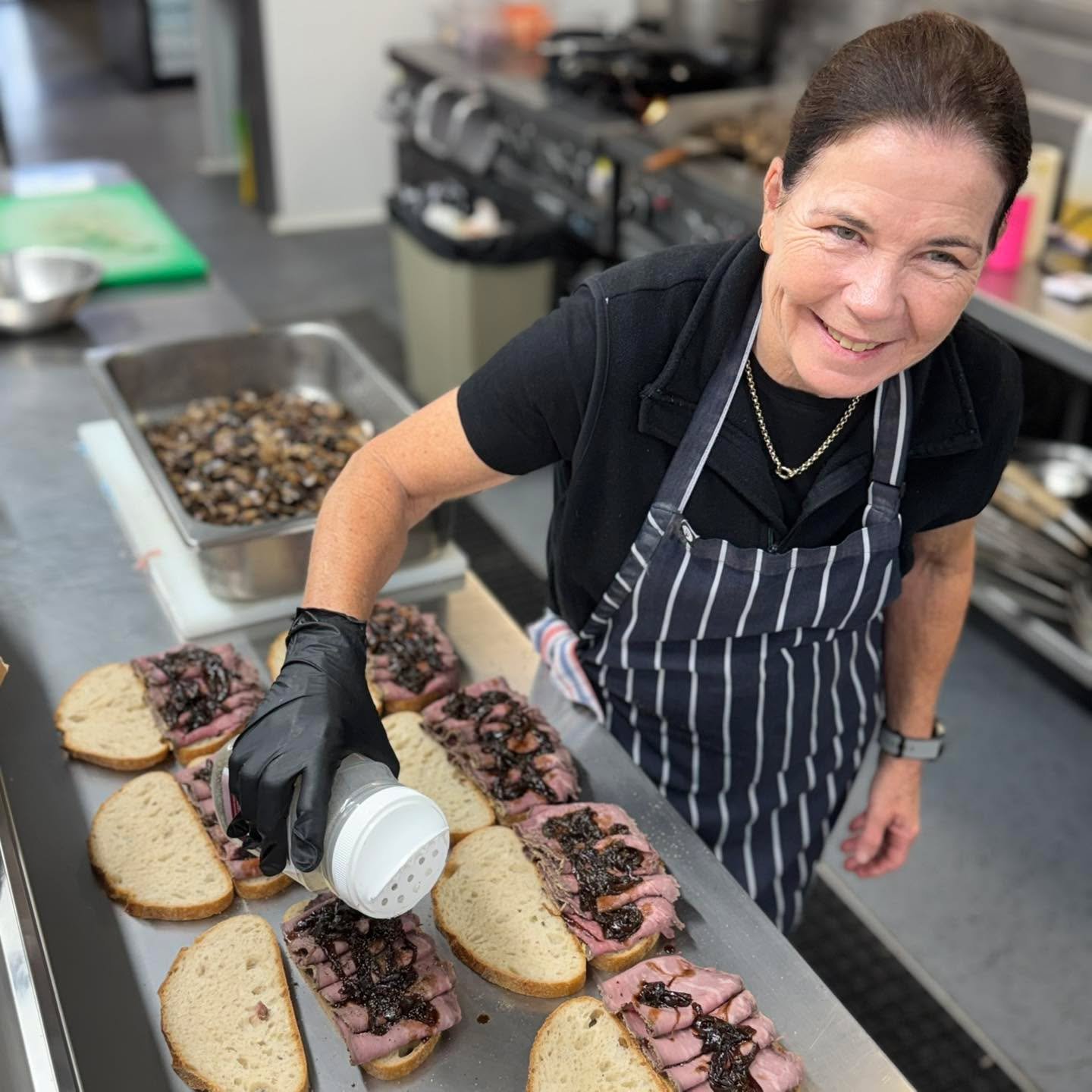 Our sandwich queen Jo has been busy drumming up her latest creation: the rare roast Wagyu beef, Swiss cheese, caramelised onion, Dijon mustard and cracked black pepper sandwich. Available from Thursdays to Sundays, it&rsquo;s a taste sensation! 

#th