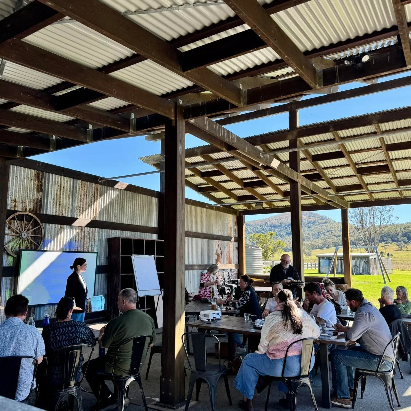 The Artisan Farmer&rsquo;s Overflow &amp; its scenic backdrop was recently booked out for an Agritourism workshop hosted by MidCoast Council. Delivered by the sparrowlygroup, they taught them and we fed them! 

 midcoastcouncil
#theartisanfarmernabia