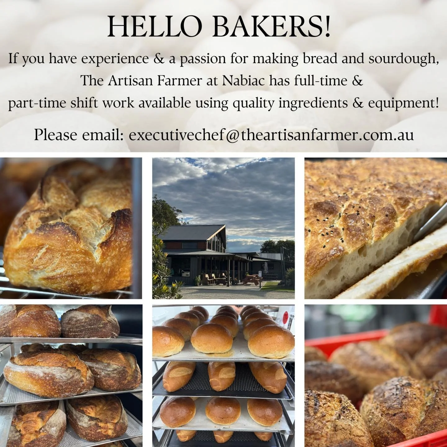 Bakers, if you enjoy working with the wonders of dough and its many possibilities, in a beautiful location amidst a great team, please contact us, we may have a place for you! Our bakery operates  across a wide range of shifts&hellip; let&rsquo;s see