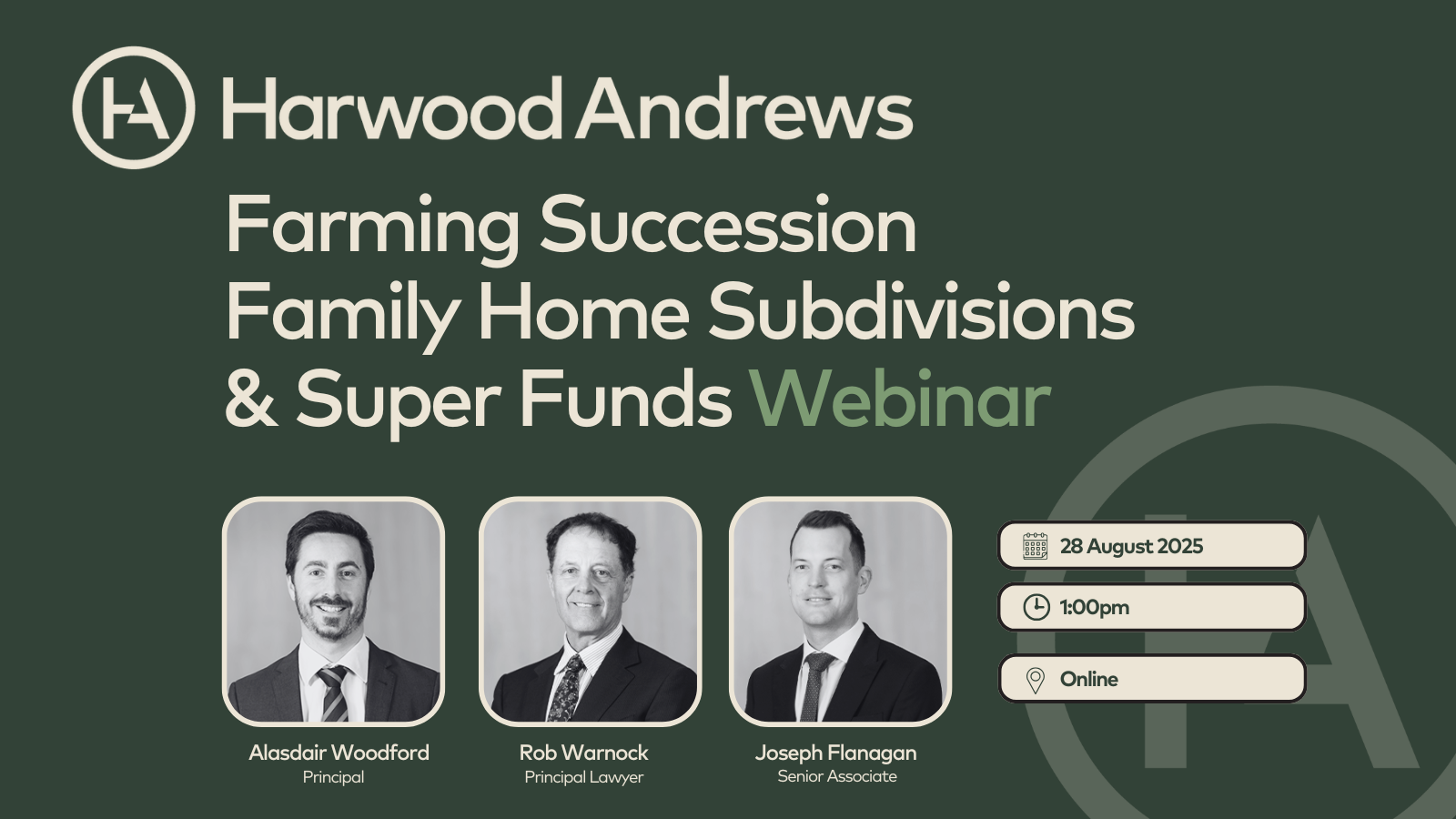 Farming Succession, Family Home Subdivisions, and Super Funds