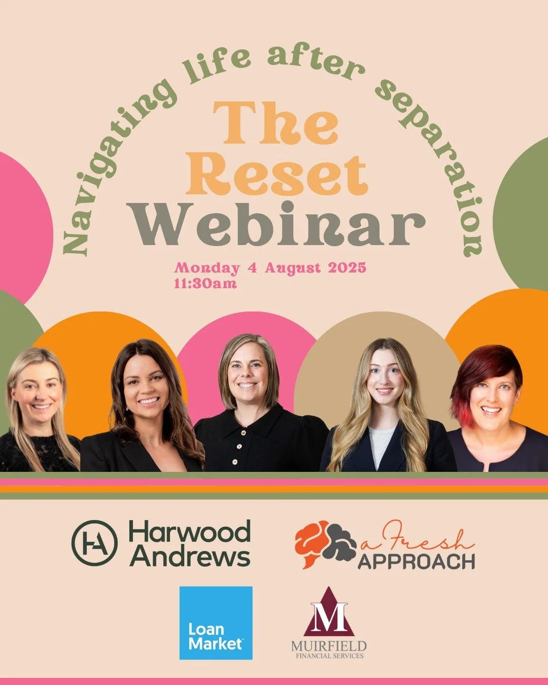 Register now for our upcoming webinar! Back by popular demand - The Reset: Navigating Life After Separation is now available online. Join our expert panel for practical guidance on rebuilding with confidence, clarity, and support. Register via link i