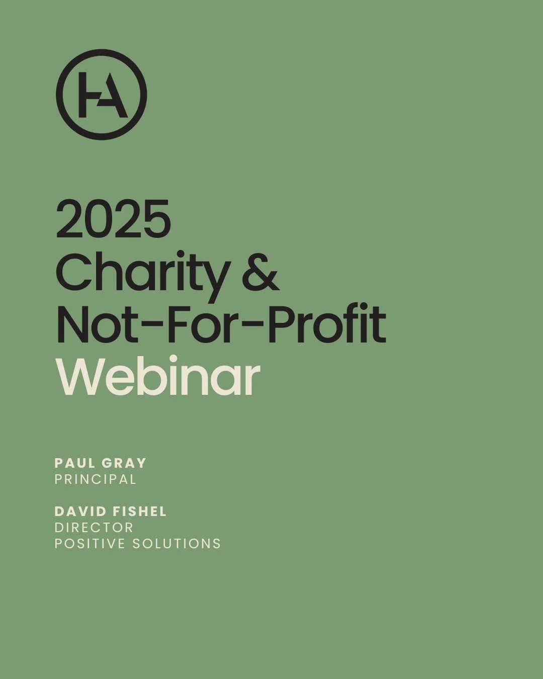 Are you a leader or director of a not-for-profit or charity organisation? Join us for our annual Charity and Not-for-Profit webinar: Governance for Not-for-Profit Organisations - Trends and Best Practice. We&rsquo;re pleased to host David Fishel, edi
