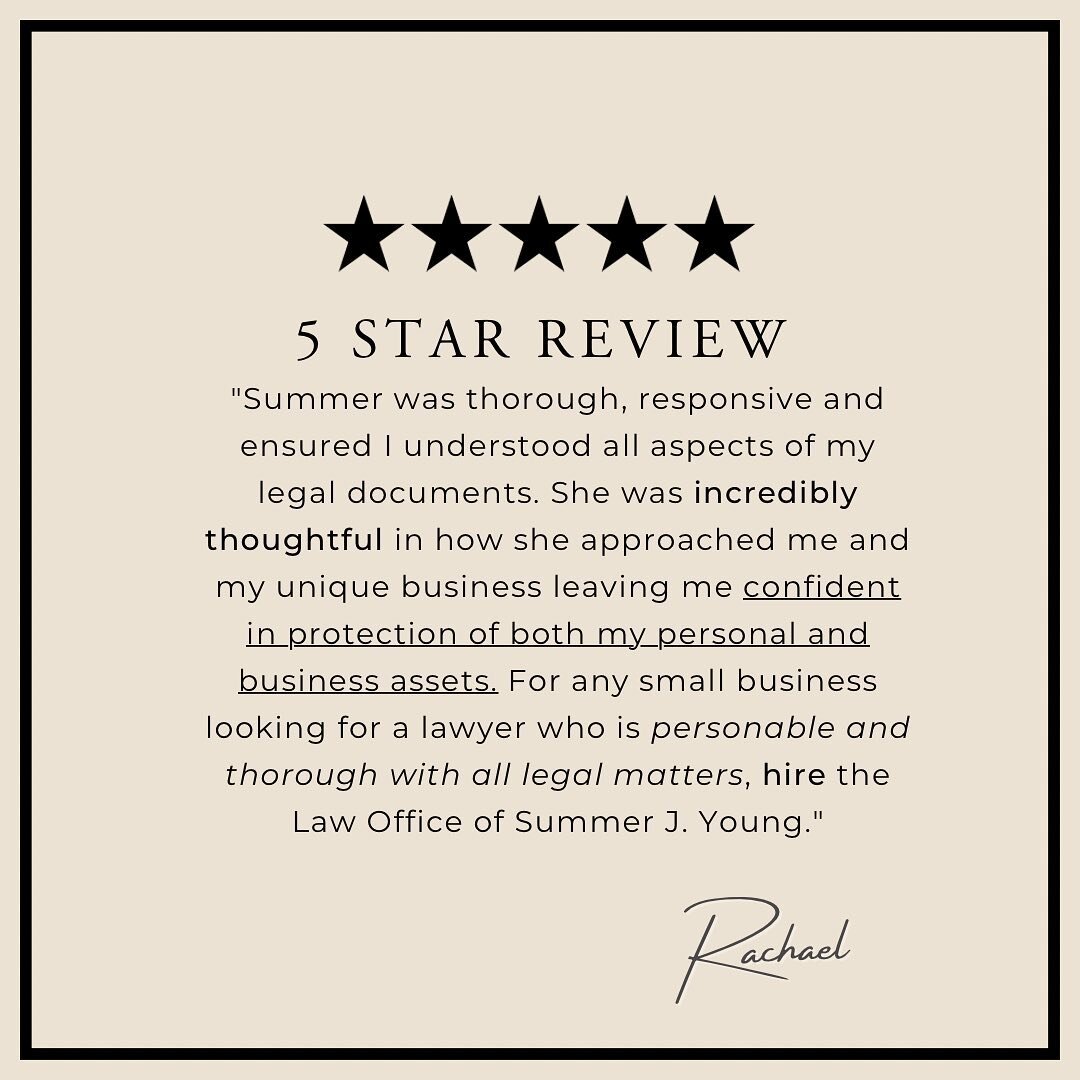 Business matters are some of our favorite to work on and help out with at The Law Office of Summer J. Young.  When you trust us with making sure your new business is formed correctly and you&rsquo;re protected legally, you needn&rsquo;t think further