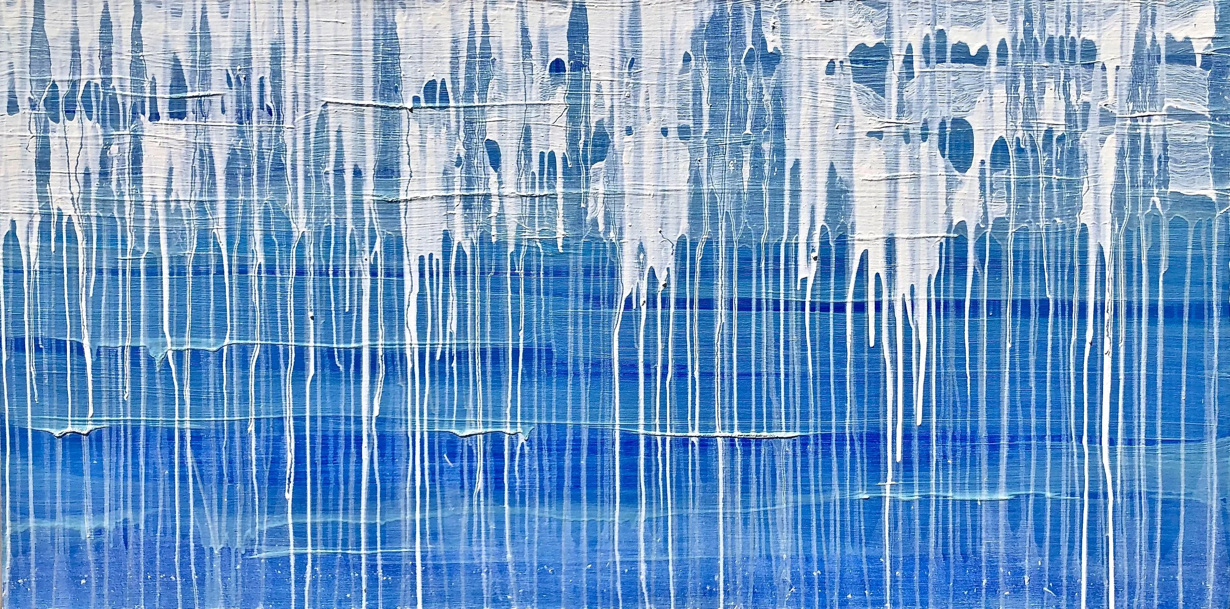 WHITE BLUE BAY 
24 X 48 Oil on canvas $1,475