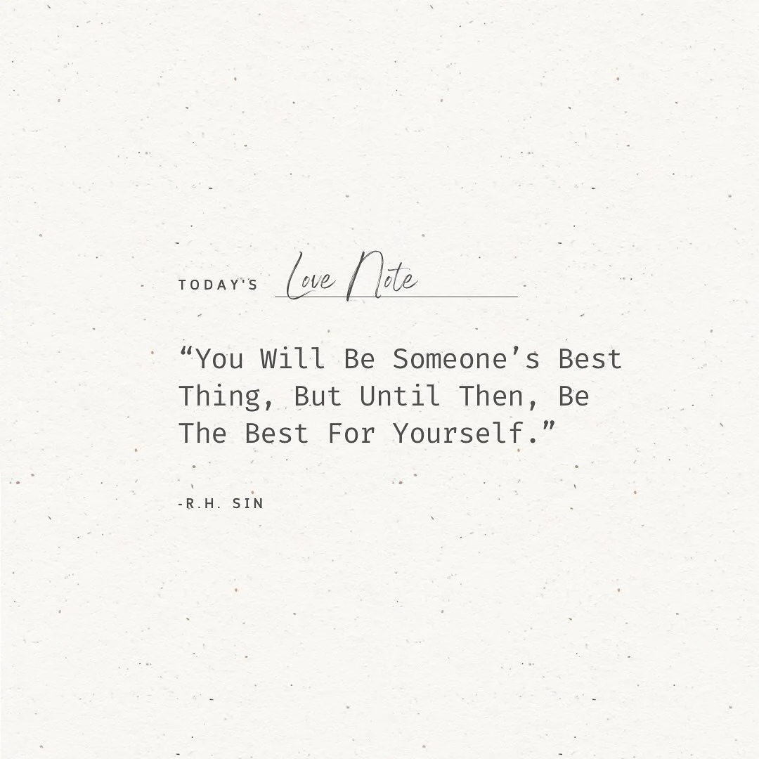 Putting yourself first prior to jumping into any relationship will always be top tier energy ✨