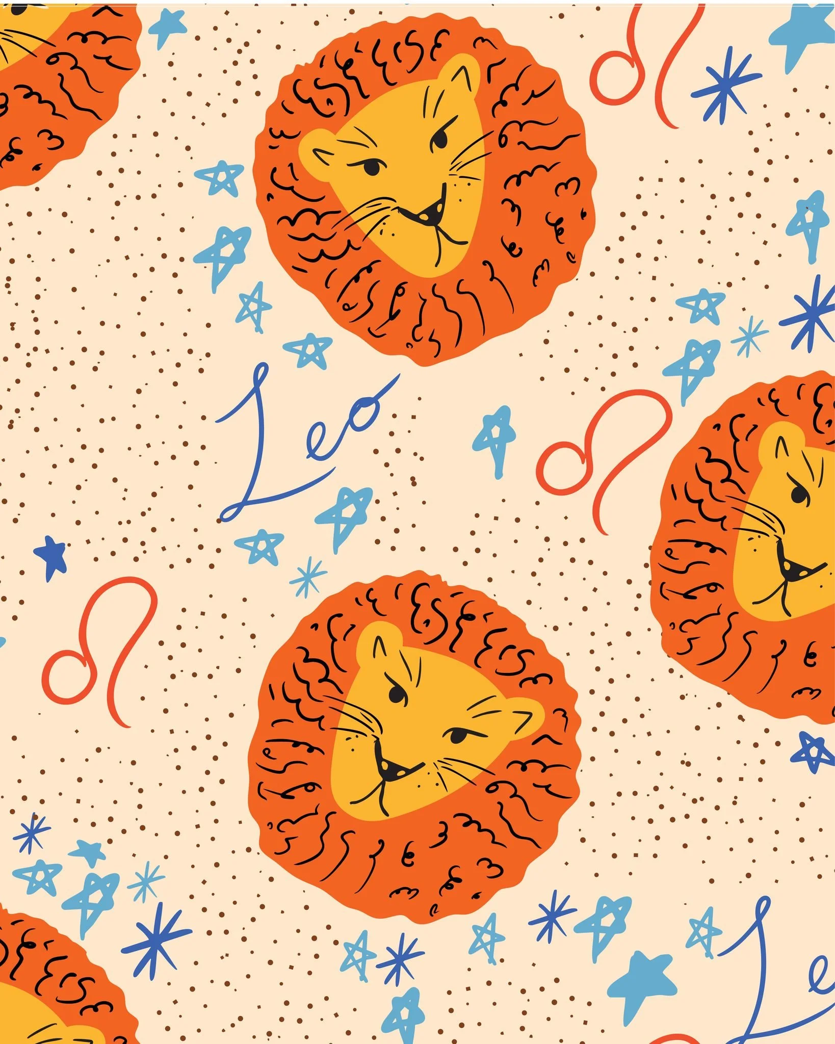 Happy Leo Season 

Day 1+2: LEO
#thepatternchallengebymel2025 @melanie.johnsson 

#pattern #illustration #thepatternchallengebymel #patternchallenge #artchallenge #leo #lion #colourful #digitaldrawing #fun #illustration #drawing #surfacedesign #colou