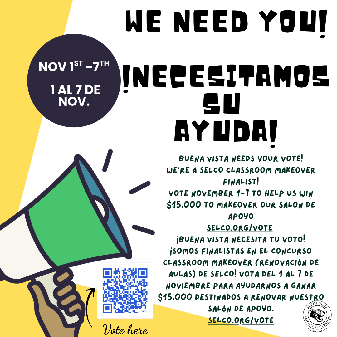 Vote BV for Selco's Classroom Makeover Nov 1st-7th