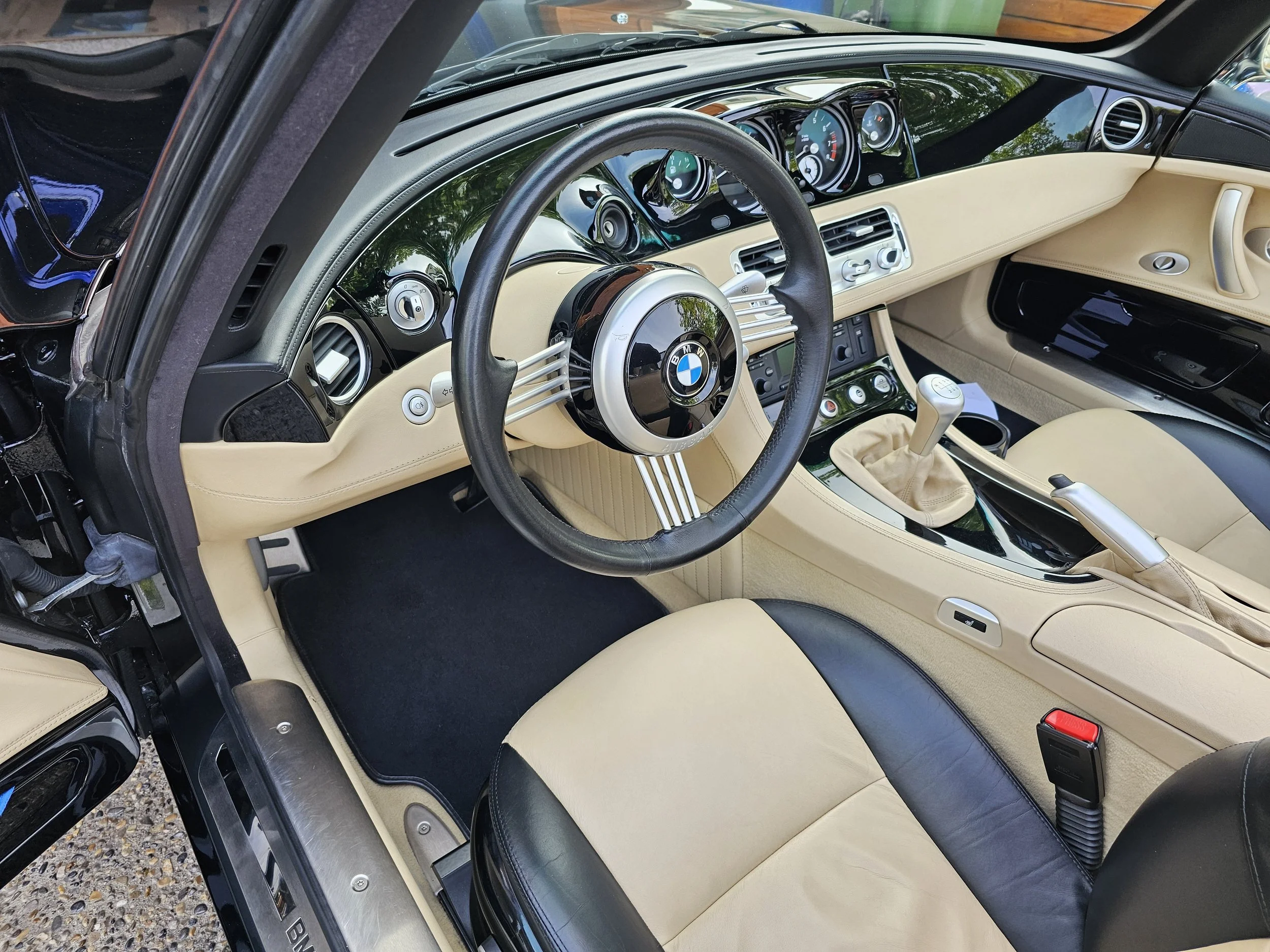 BMW interior with leather ceramic coating