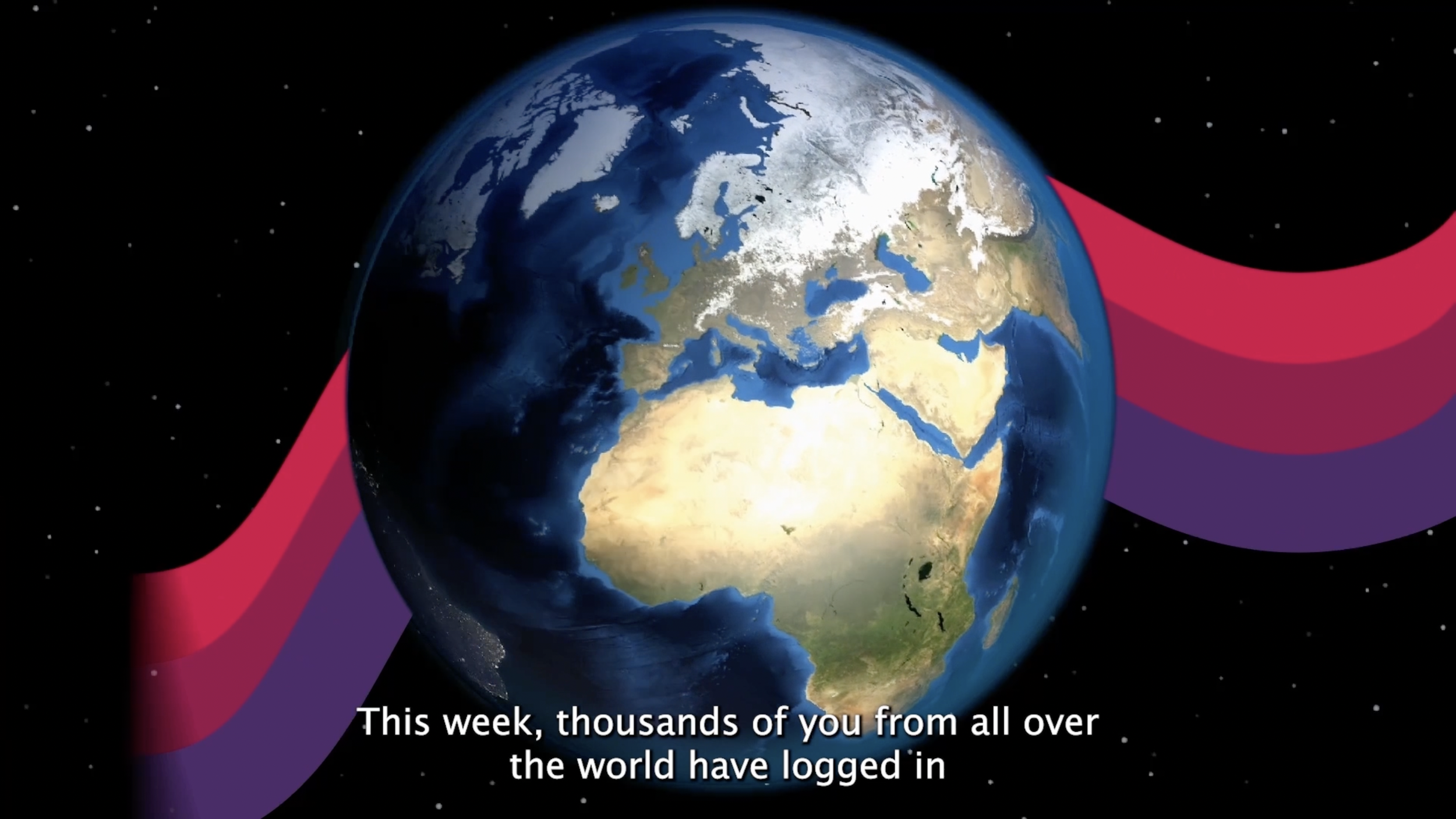 Globe animation representing the theme "Another World is Possible"