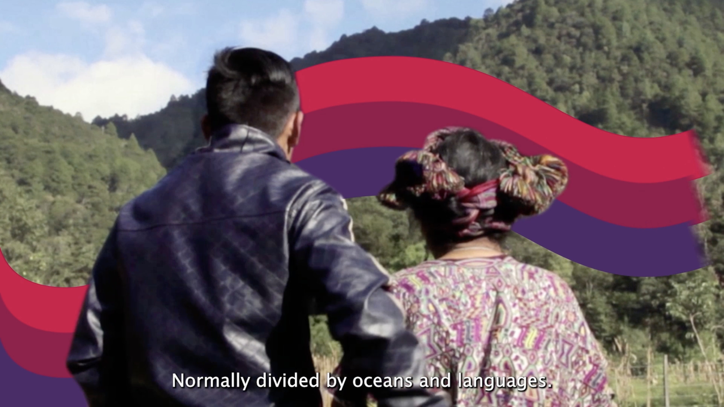 Wave motif that is featured throughout the video