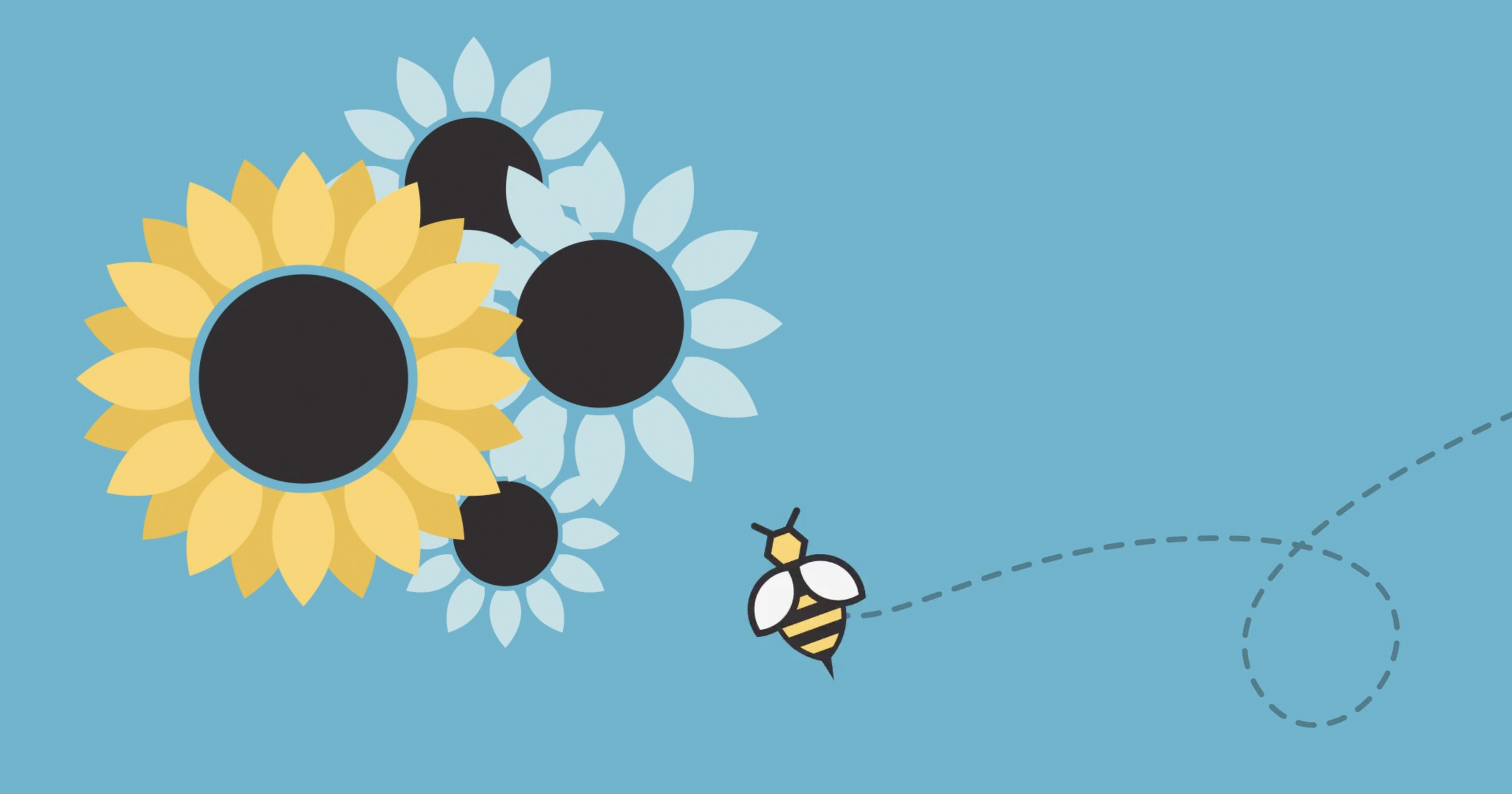 The bee motif is used throughout the video to represent co-creation