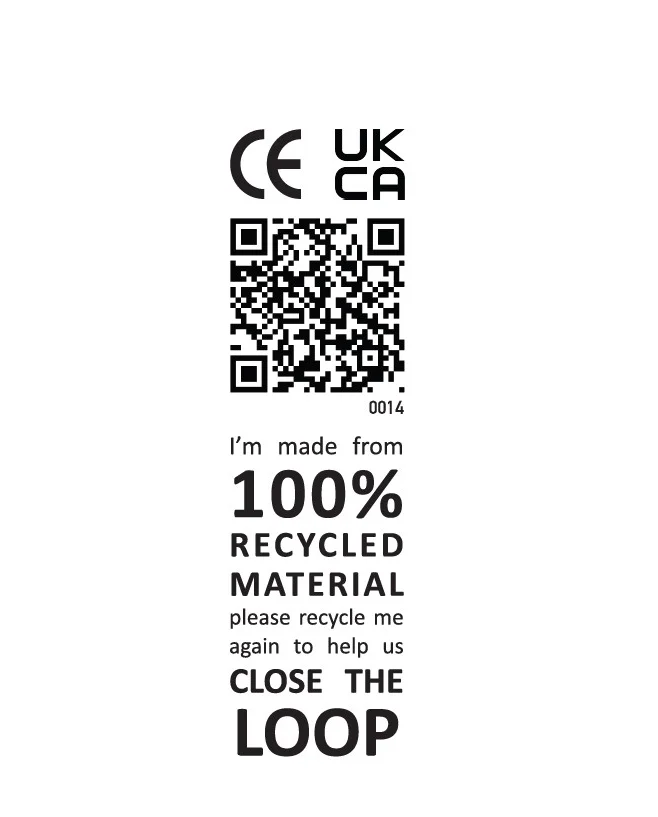 100% post-consumer recycled PE