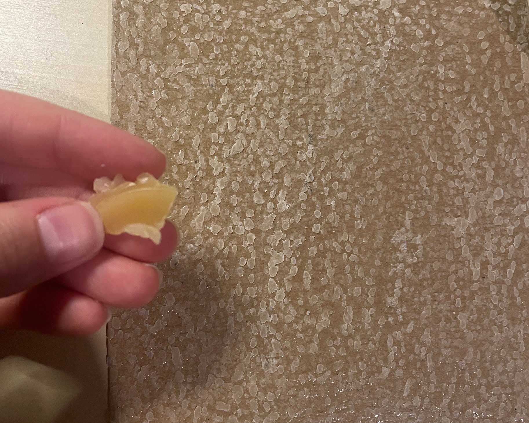 Beeswax on card