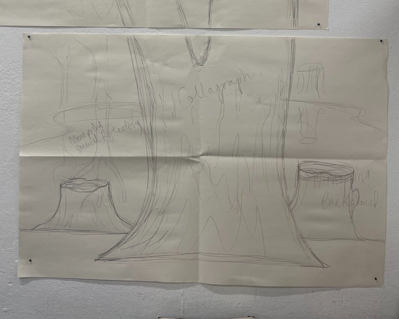1/2 Composition for final collagraphs