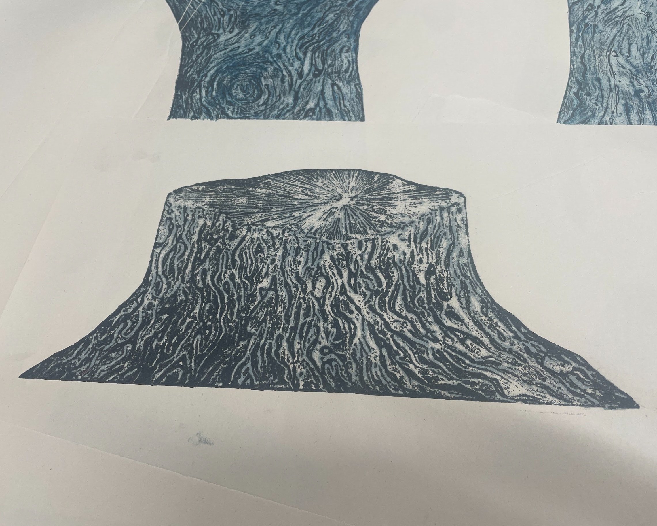 Ghost/roll up proof on newsprint