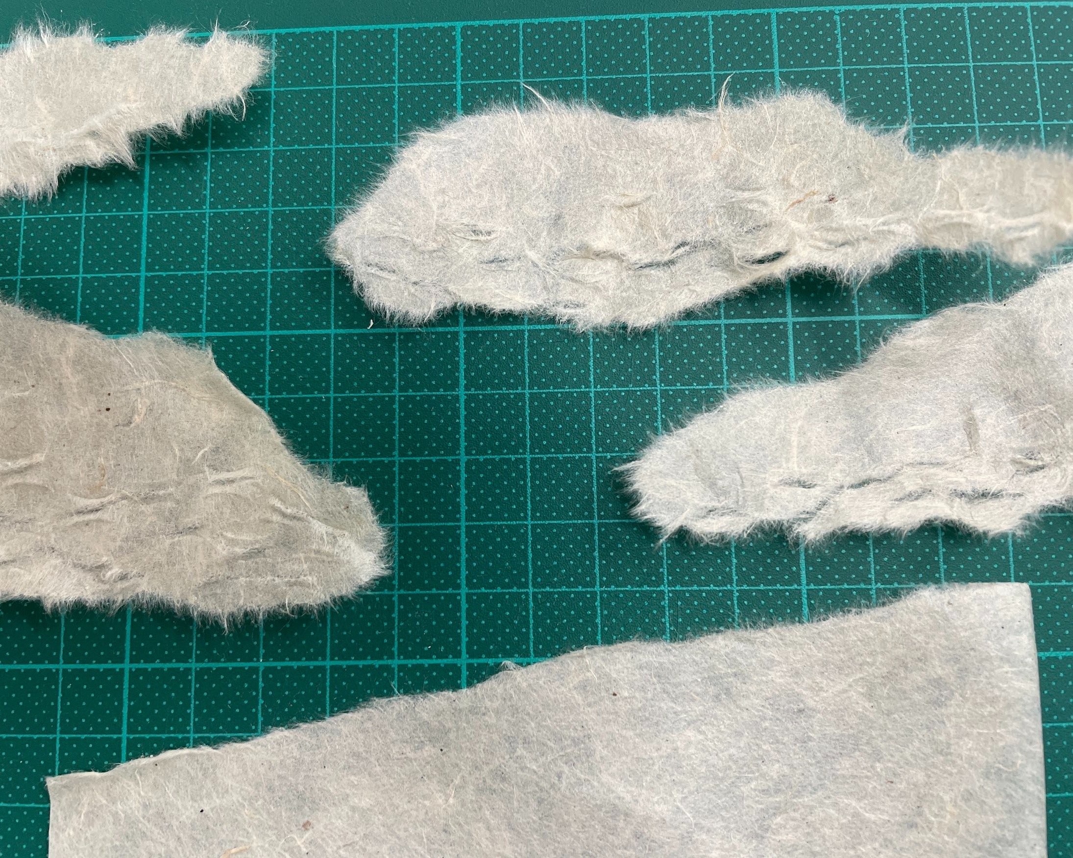 Thin, handmade paper for fluffy clouds