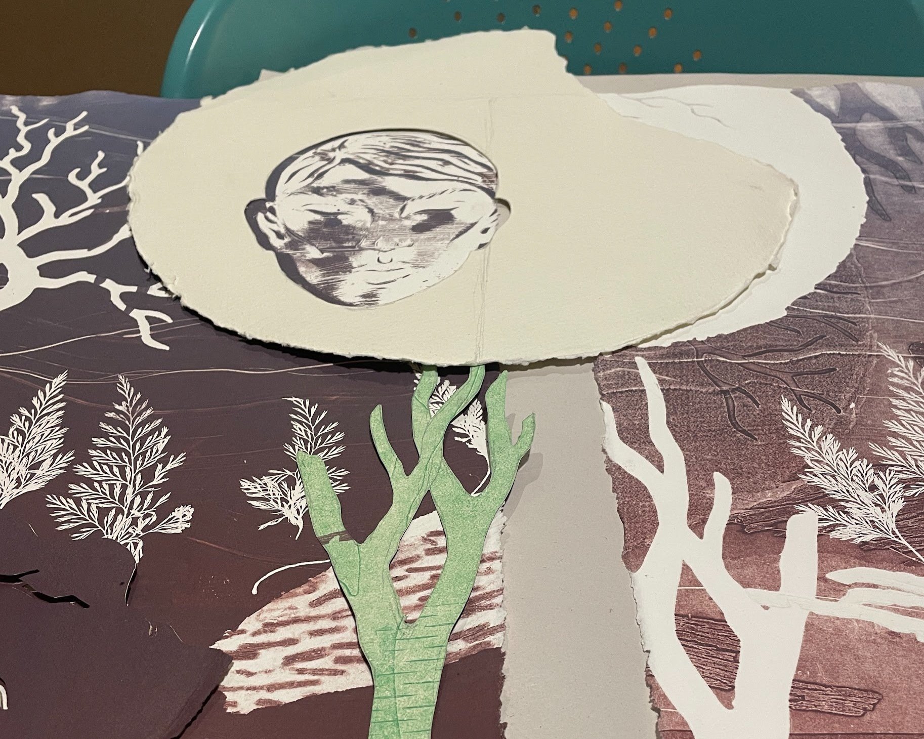 Playing around with where I’d place stencils back at the studio.