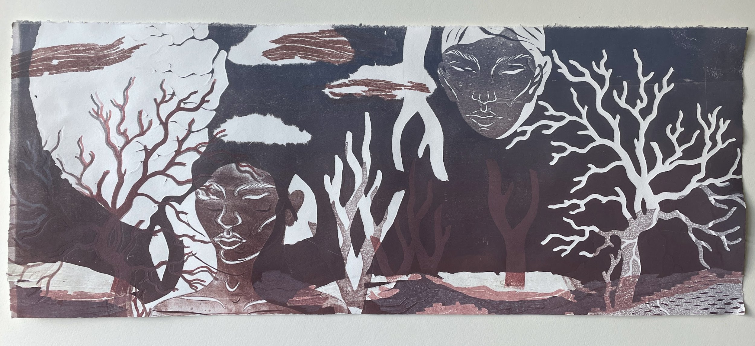 Untitled II 2023, Monoprint on 250 gsm rag paper