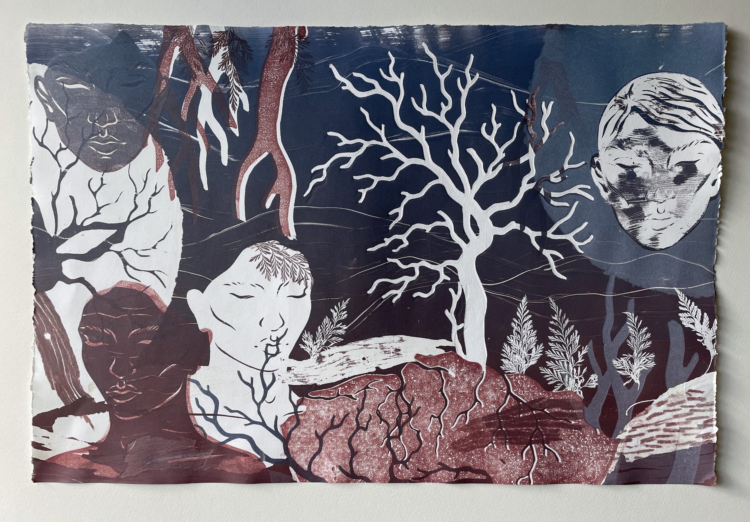 Untitled IV 2023, Monoprint on 250 gsm rag paper