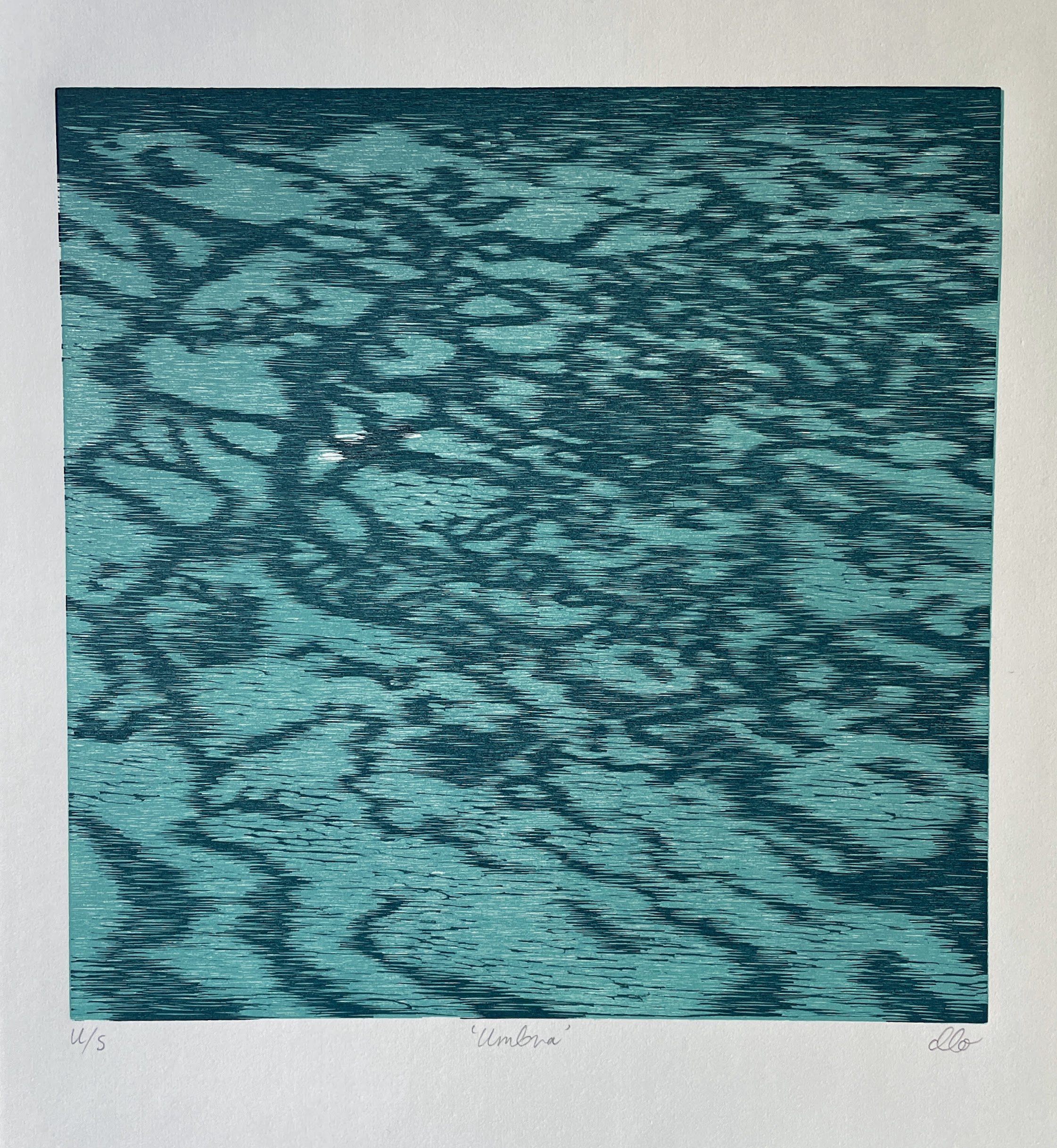 Umbra 2023, Unique state woodcut print on Awagami paper