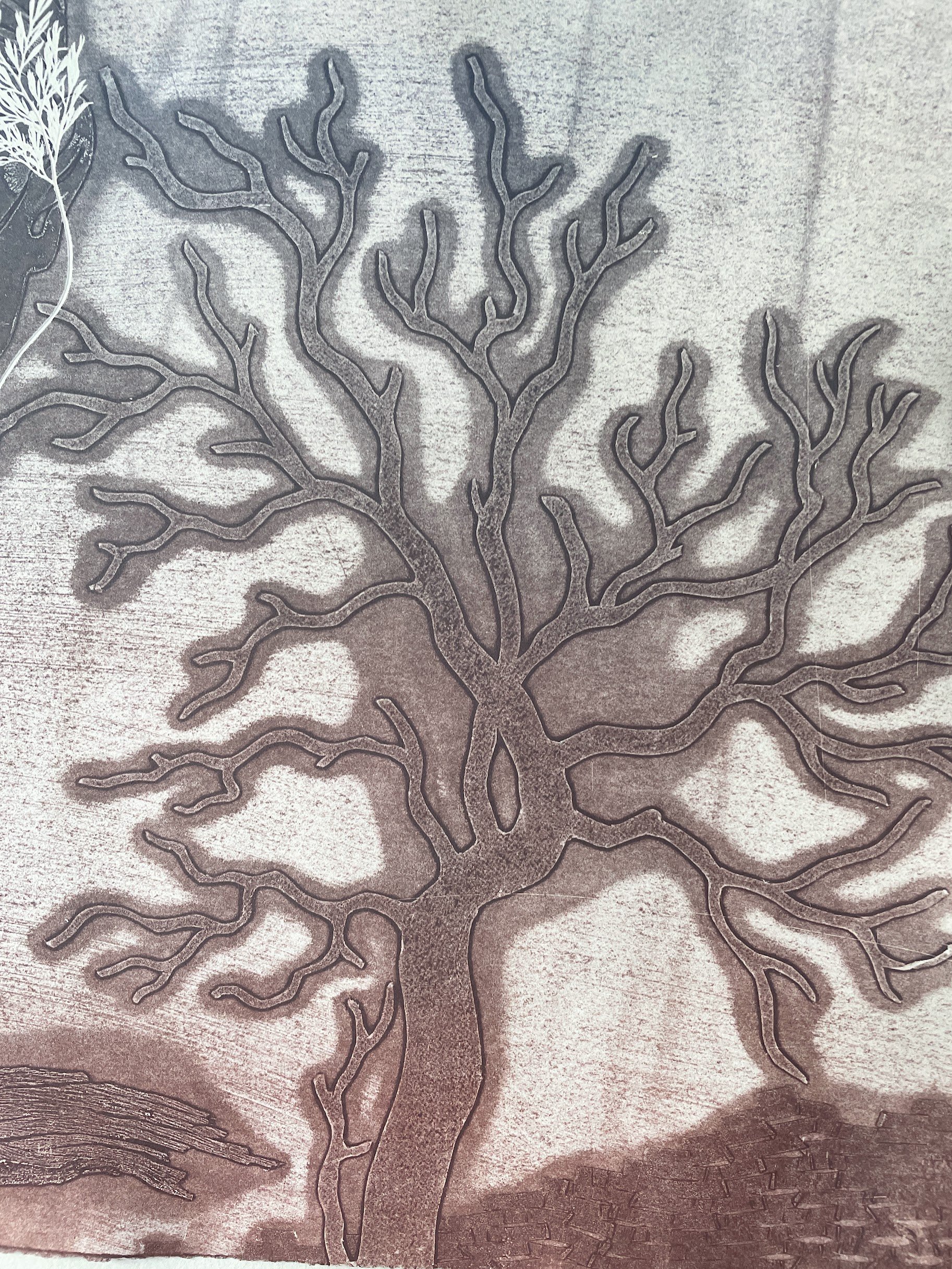 (Detail) Untitled I 2023, Monoprint