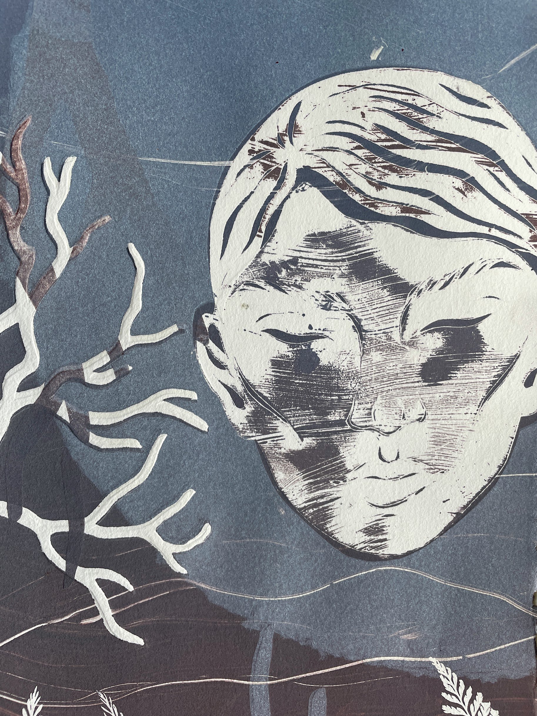 (Detail) Untitled IV 2023, Monoprint