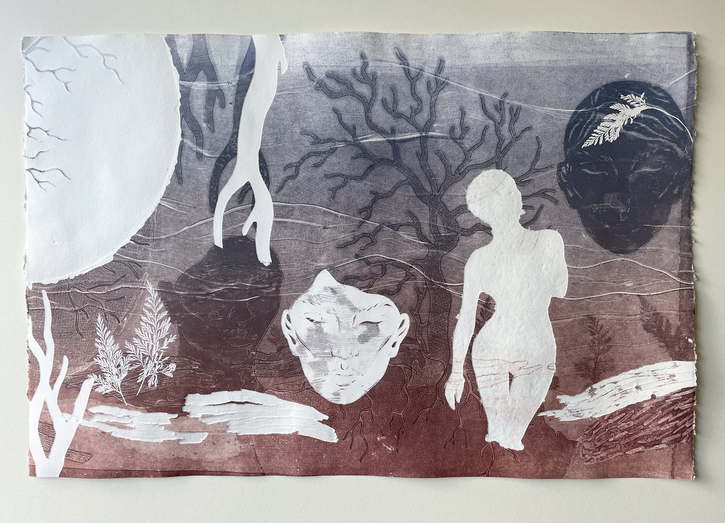 Untitled III 2023, Monoprint on 250 gsm rag paper