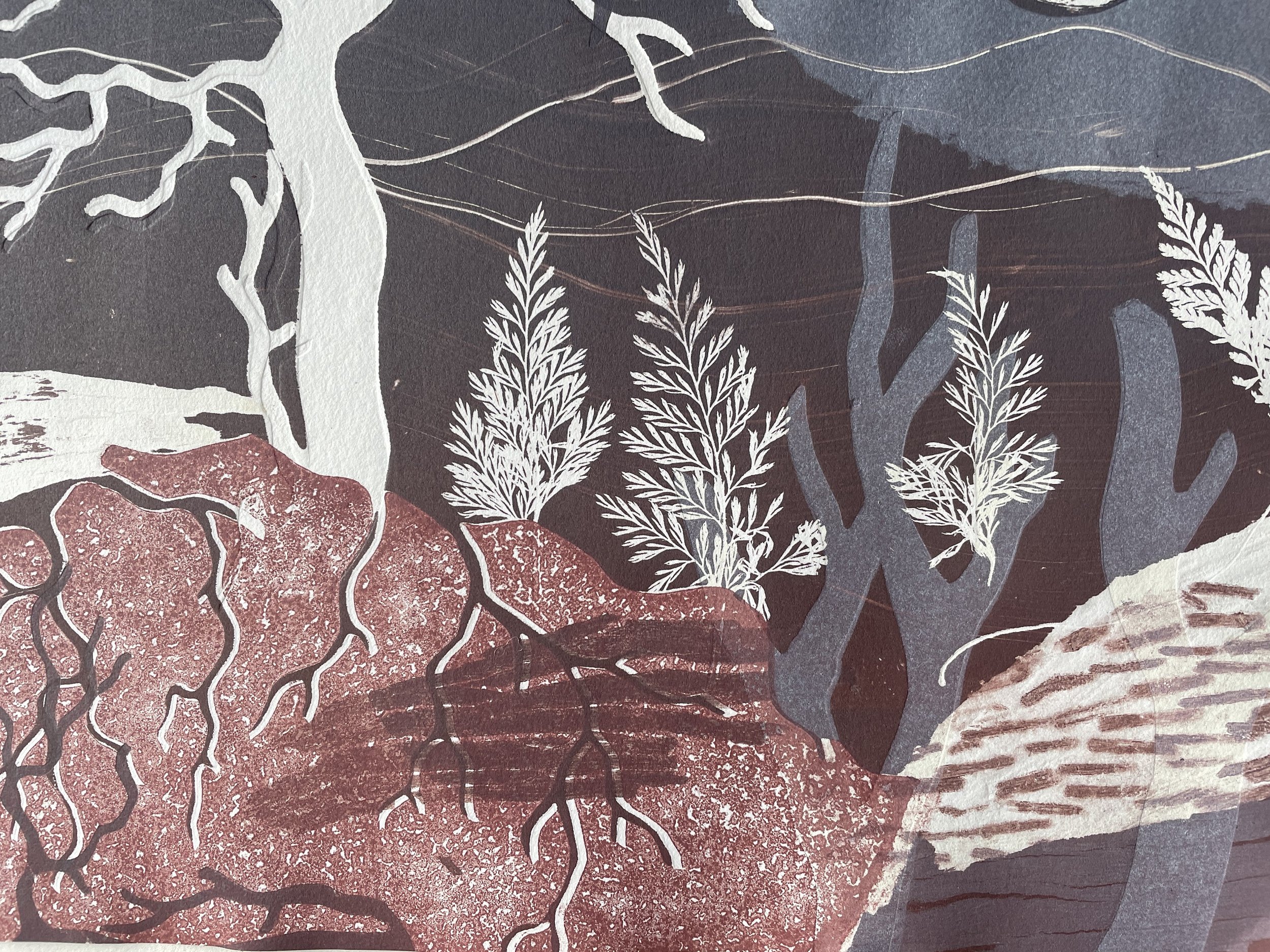 (Detail) Untitled IV 2023, Monoprint