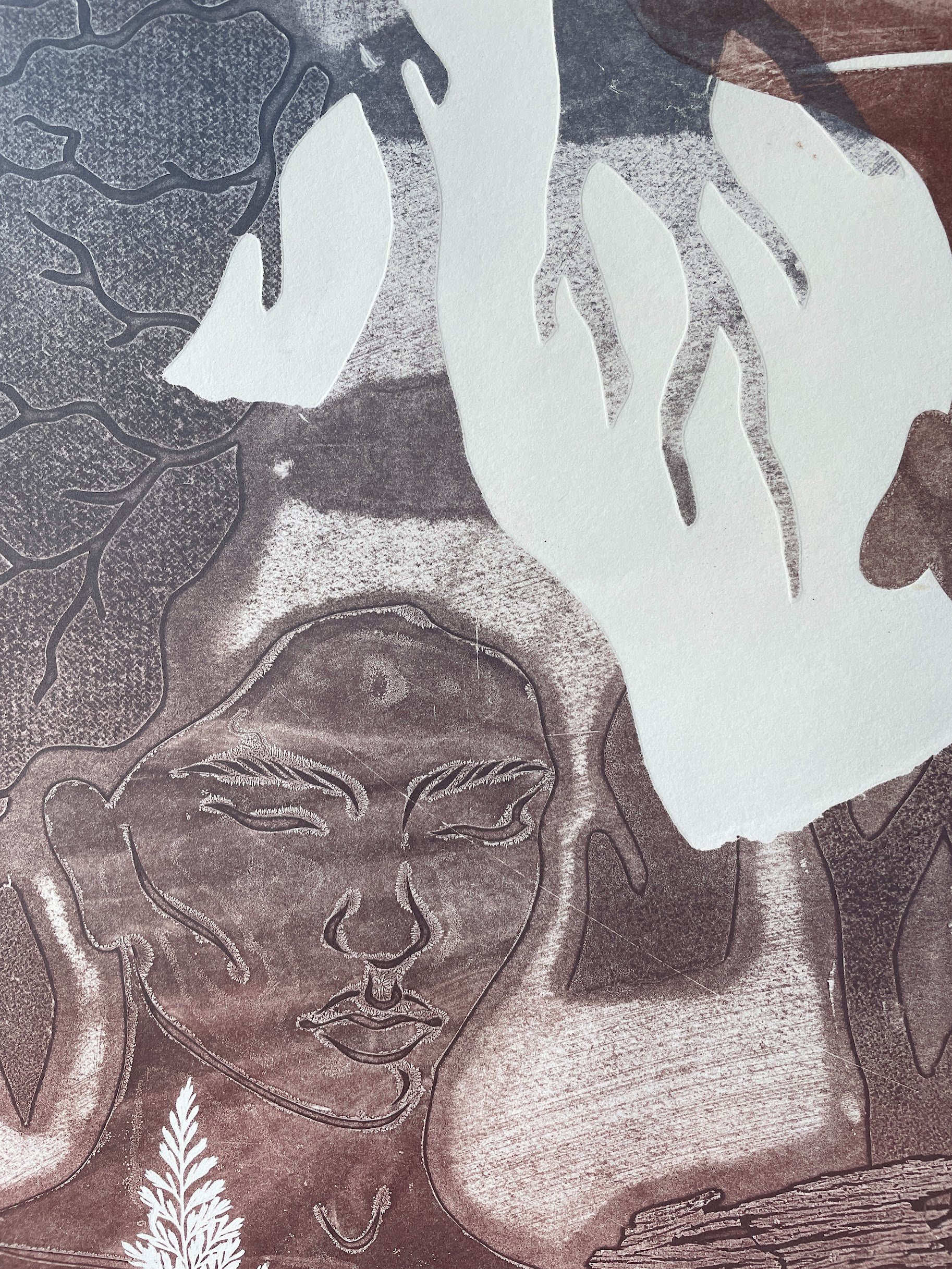 (Detail) Untitled III 2023, Monoprint