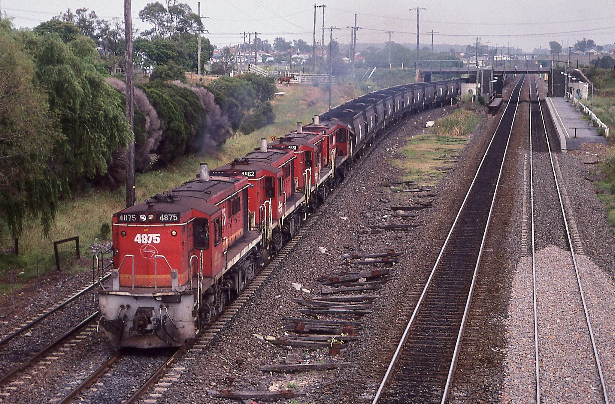 4875+4862+4861+4881 loaded Pelton coal at Tarro. January 1988