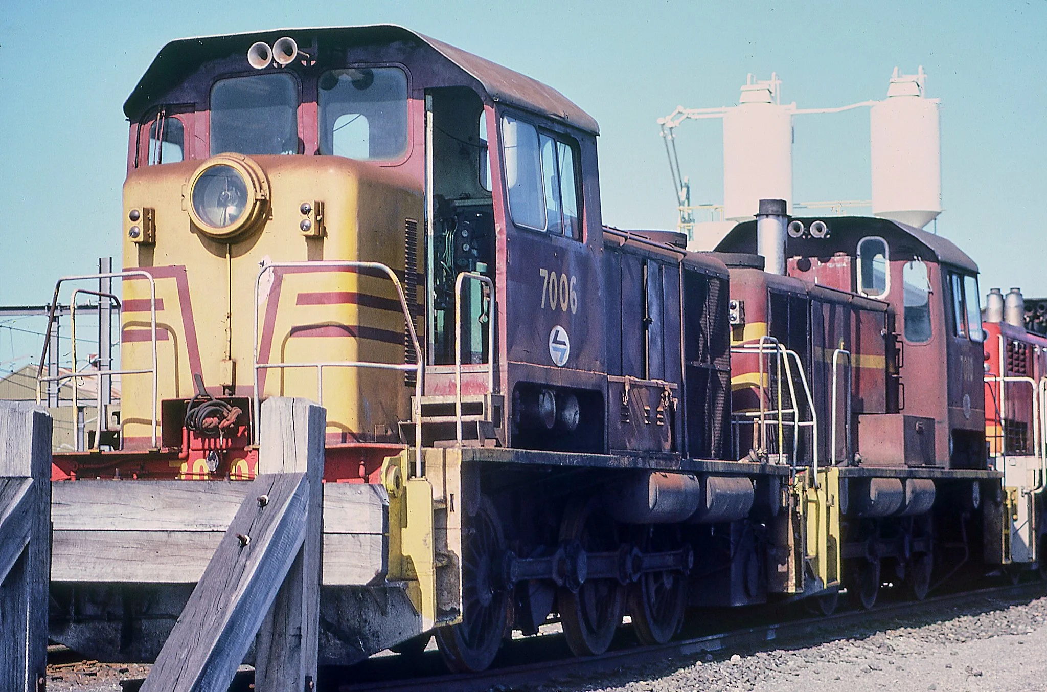 7006 & 7010 Pt Kembla loco. November 1986