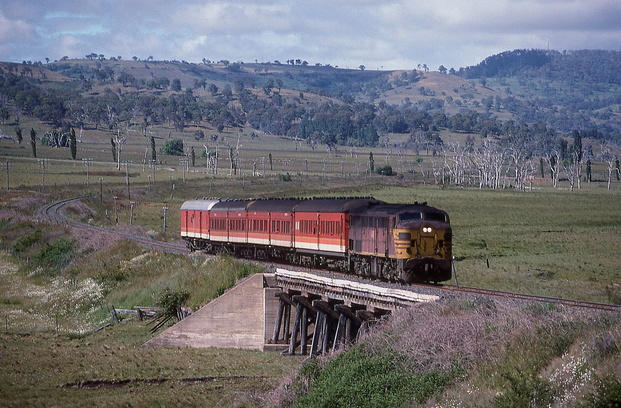 4491 North Mail bound for Tenterfield. November 1988