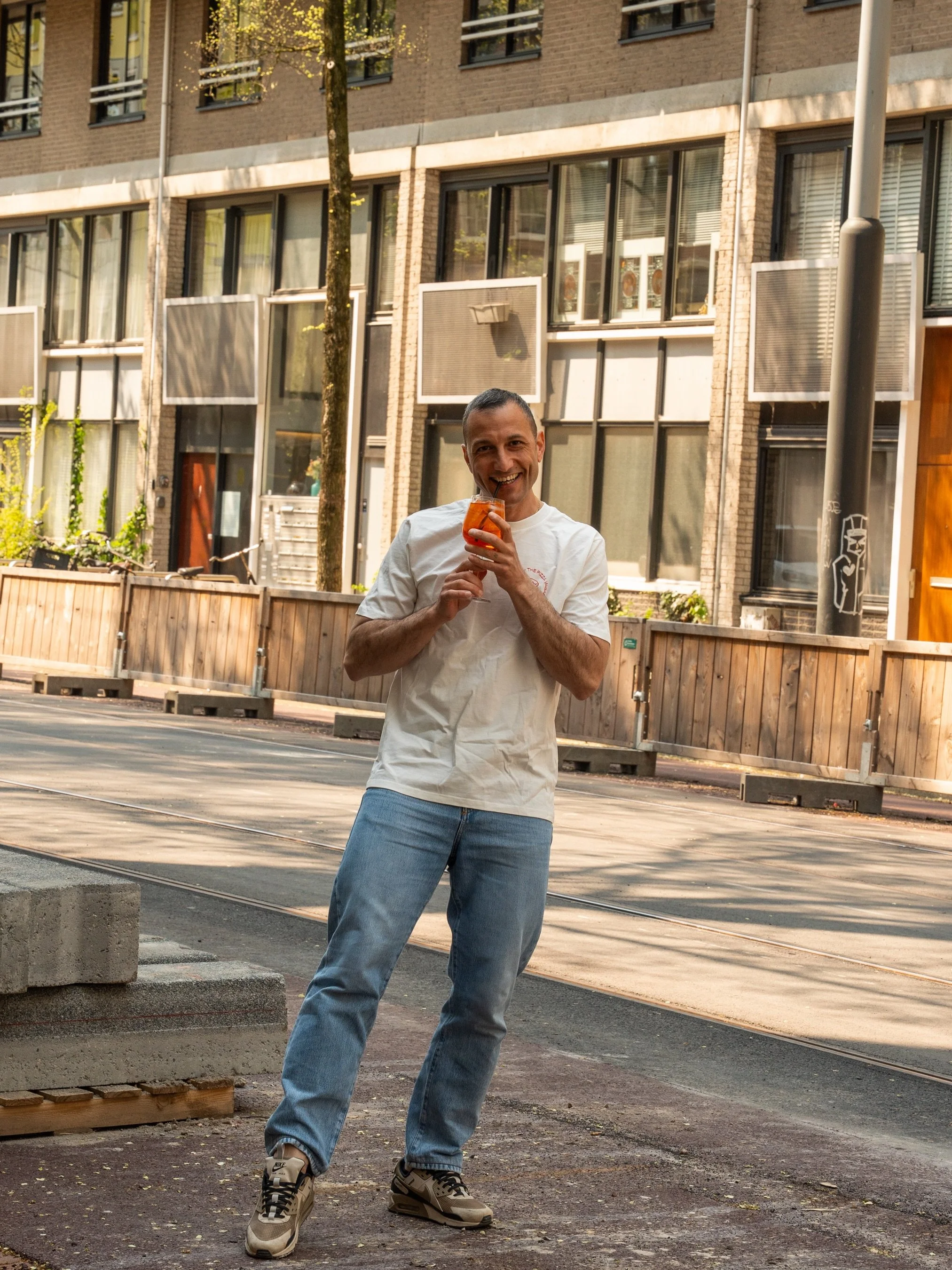 Which one do you want more: cold Aperol spritz or t-shirt Fabio is wearing?

Both available at the Pizza Vagabond