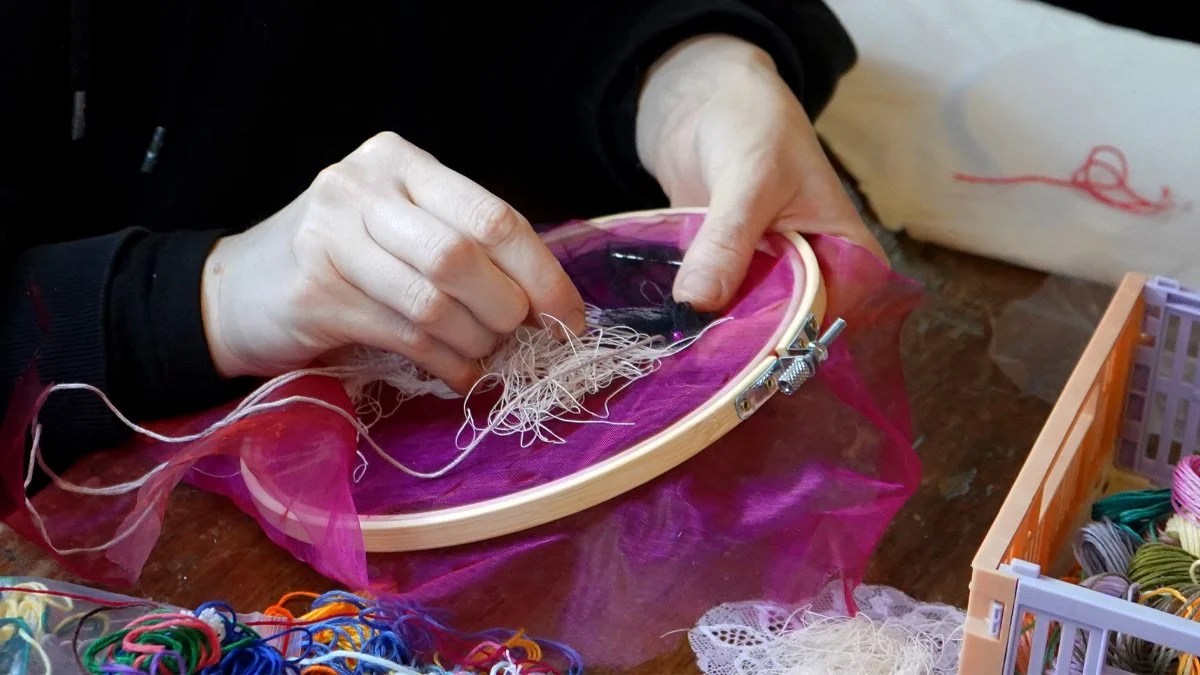 Queer Sip &amp; Stitch: Scrap Textile Collage Workshop