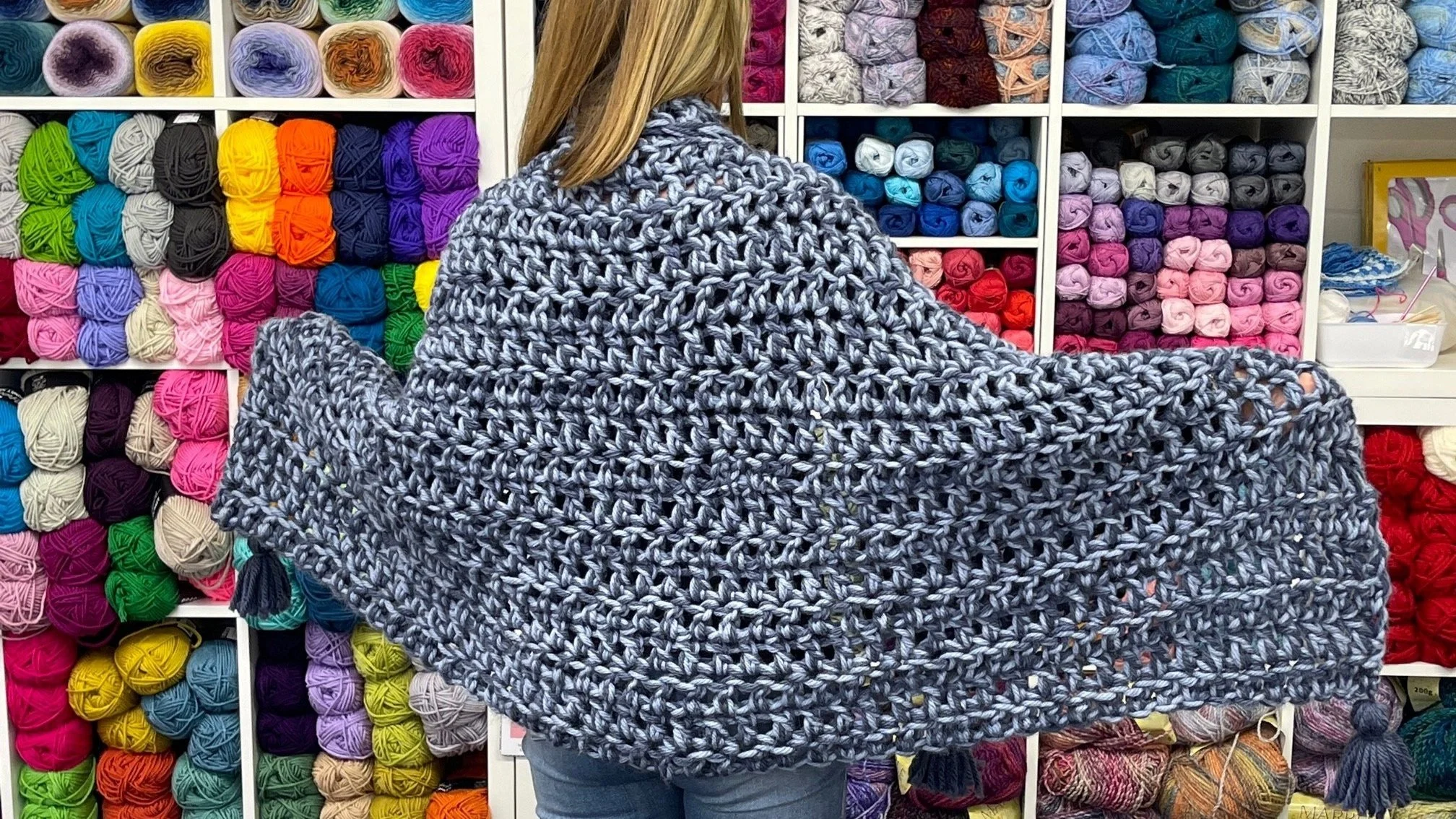 Chunky Knit Blanket Crochet Pattern Bernat Blanket Chunky Yarn