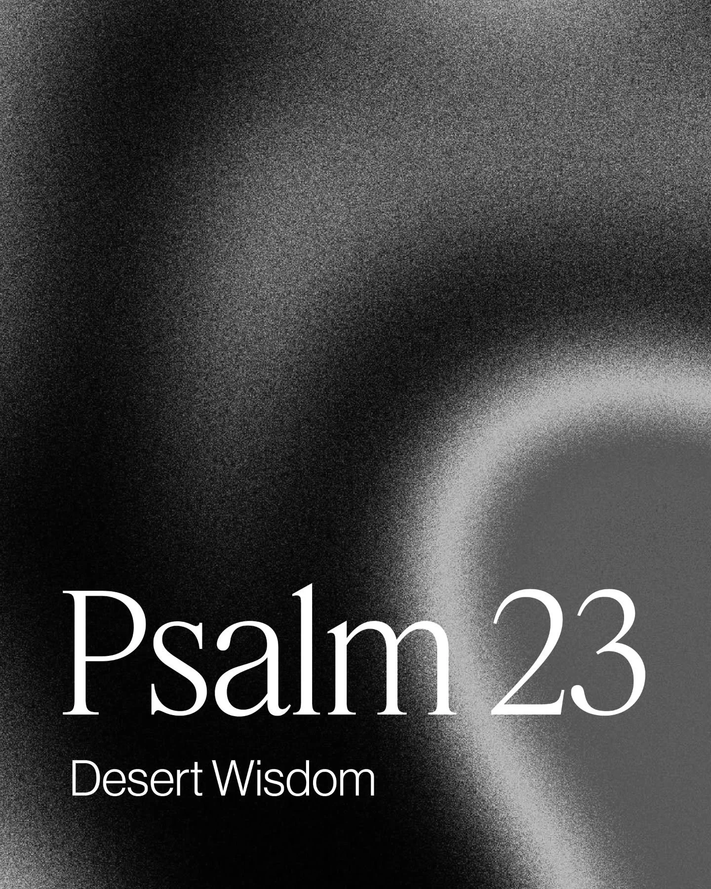 Desert Wisdom | Psalm 23 

Last week we heard from Sunil and sat with Psalm 23, letting each line shape how we see God &ndash; not as a distant ruler, but as our Shepherd.

&ldquo;The Lord is my Shepherd&hellip;&rdquo;
A Shepherd who feeds, guides, a