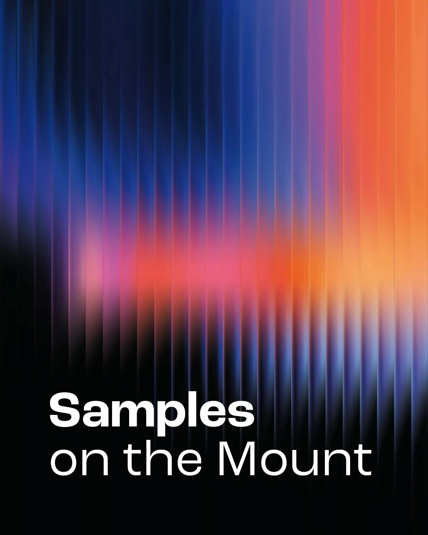 We&rsquo;ve just started a new series: Samples on the Mount.

At the centre of it is this simple but powerful idea:
Jesus didn&rsquo;t come to throw everything out,
he came to *fill it up*.

Like a producer sampling a familiar track,
Jesus tak