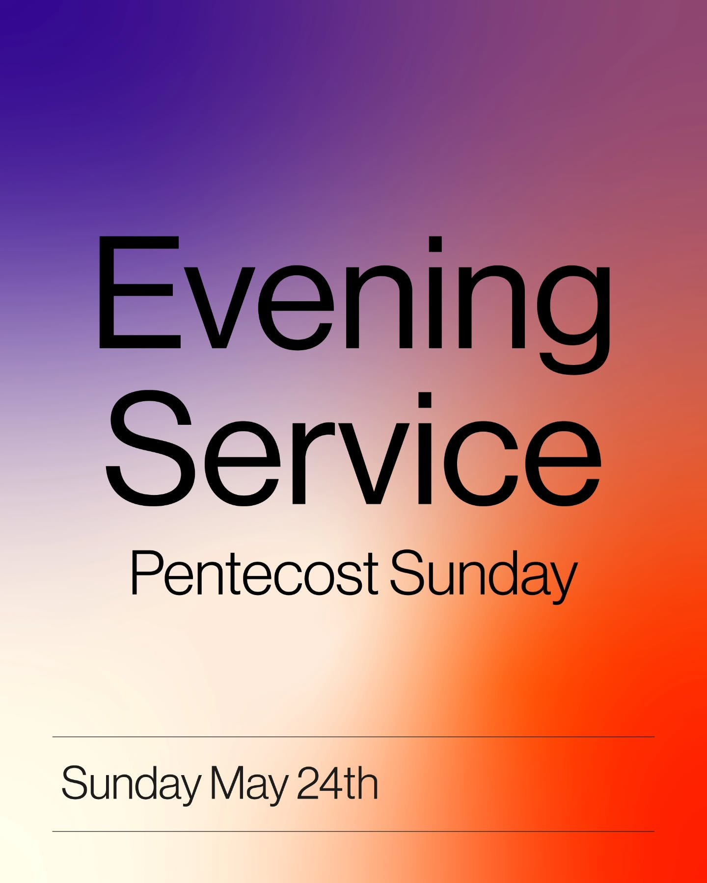 This Sunday night we&rsquo;re gathering for a special Pentecost Sunday service ✨

Pentecost reminds us that the Spirit of God is moving, bringing hope, connection, and new life in unexpected places.

Join us for an evening of worship, community, and 