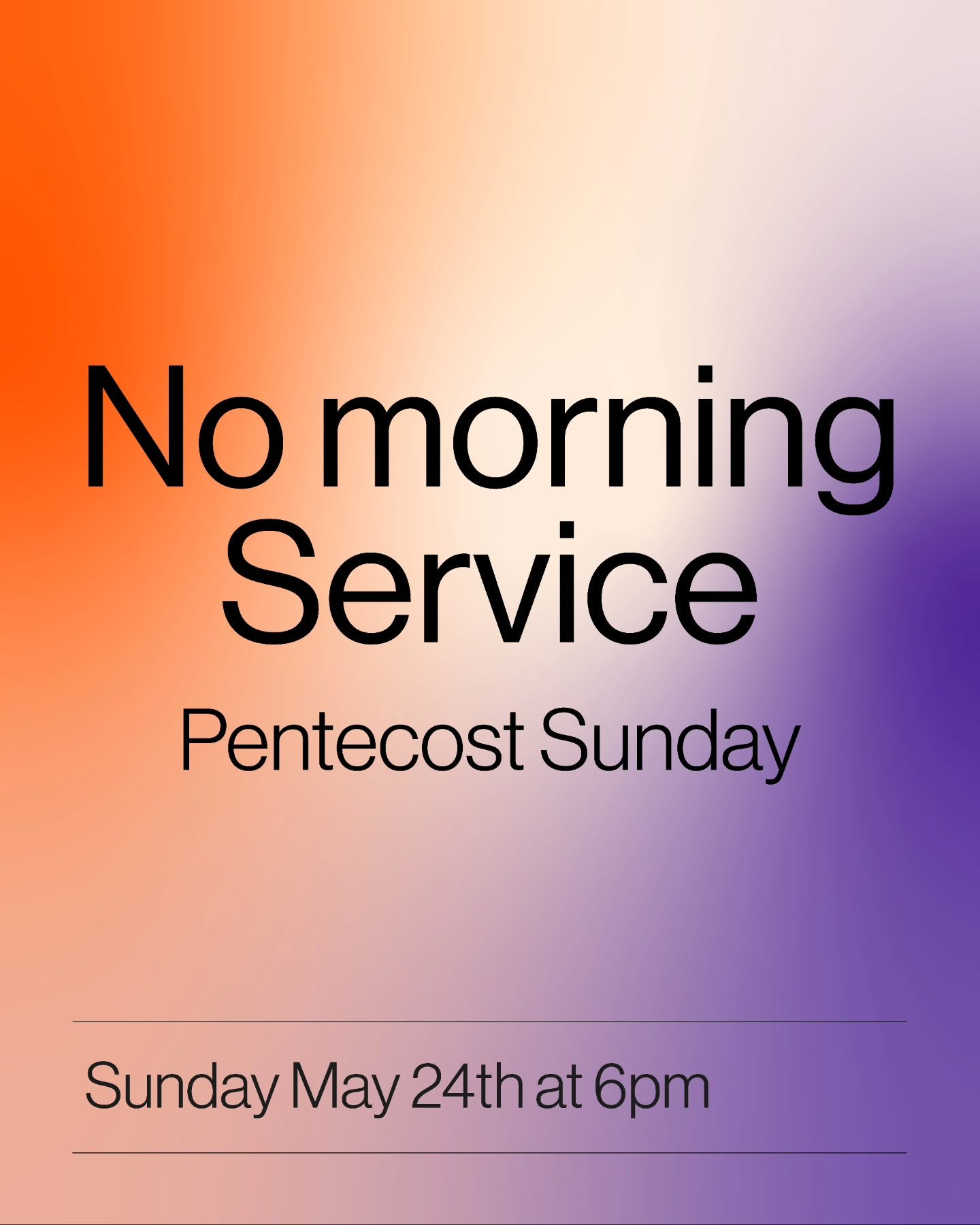 Reminder that there will be no morning service this Sunday, but instead we will be meeting at 6pm for a special Pentecost Sunday evening service ✨

Pentecost reminds us that the Spirit of God is moving, bringing hope, connection, and new life in unex