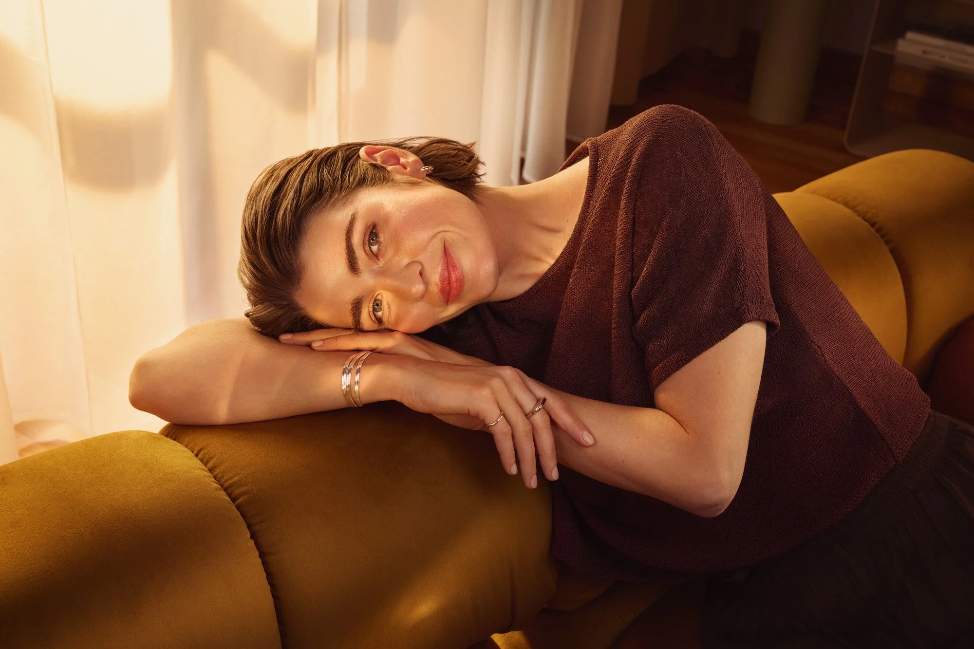 Philips Personal Care | a beauty shot of a woman for ReAURA LED mask