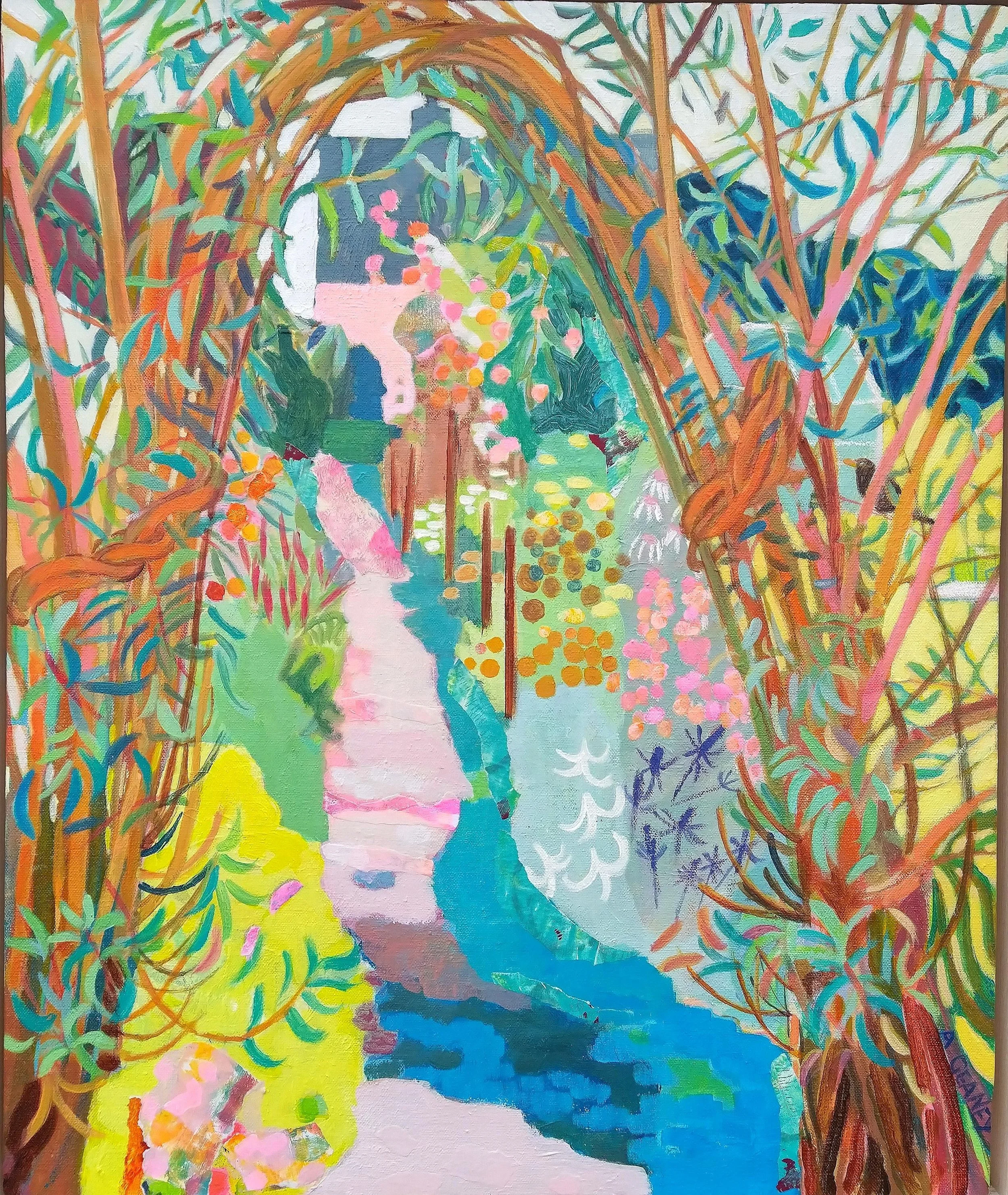 Blackbirds Perch
Mixed Media on canvas 
65x55cm Framed
650 Euro  + pp