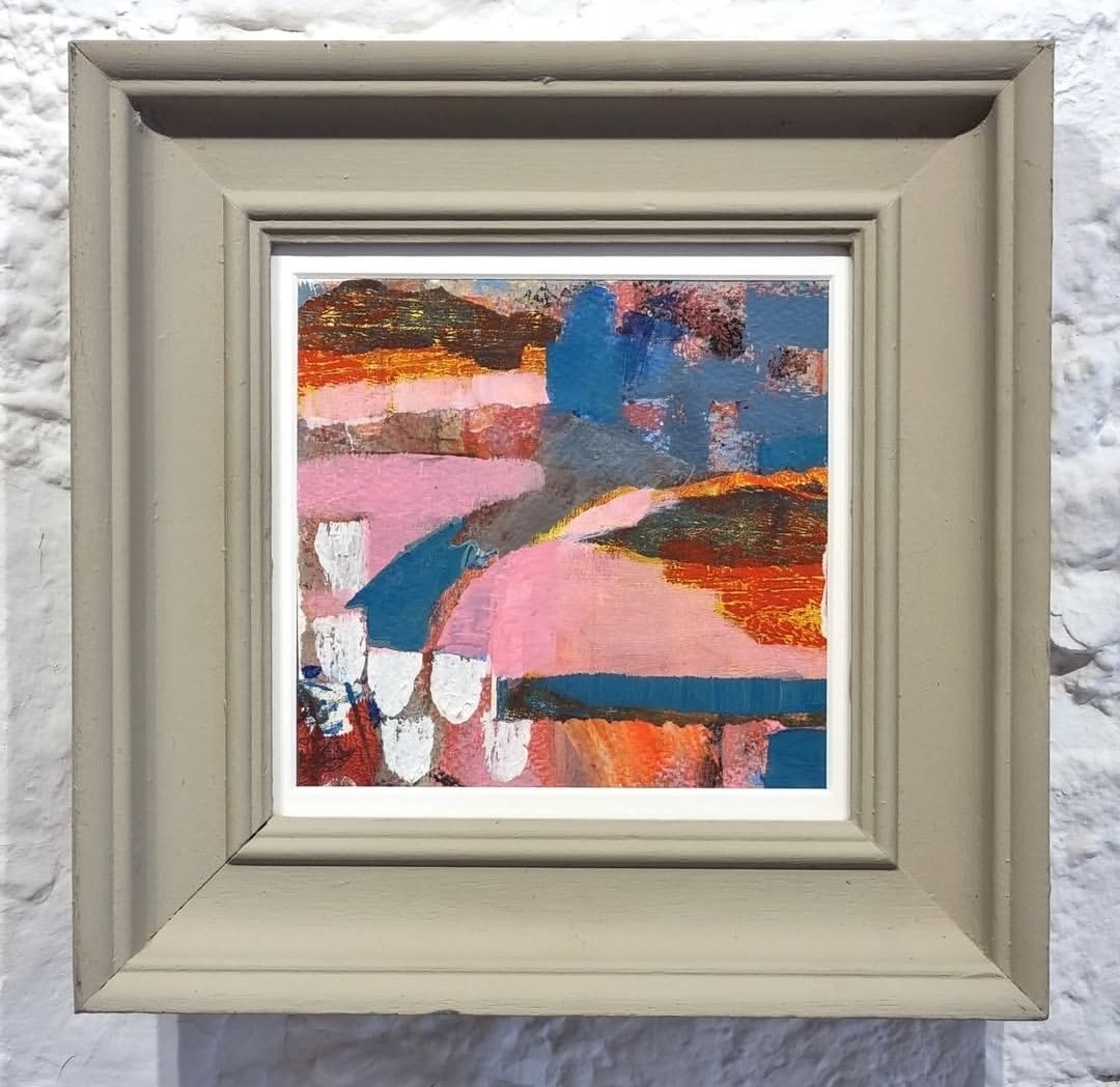 Study for Tide Coming In
Acrylic on paper , glazed + framed 
26x26cm
Currently in stock at the Lavit Gallery 
